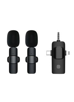 Generic Wireless collar clip microphone for recording videos, suitable for Typc-C interface+Apple interface+Android interface, with clear and impurity free sound  - Image 1