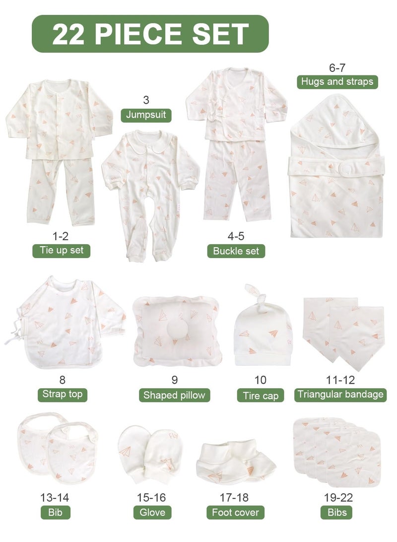 Arabest 22PCS Newborn Baby Gifts Set, Newborn Layette Gift Set, Baby Clothes Accessories Set for Boys and Girls, Premium Cotton, Perfect Gift Box for Spring Summer Autumn Winter Four Seasons - Image 2