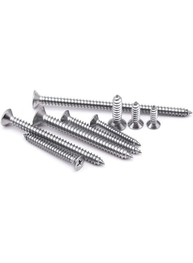 EASTLO #14 x 1-1/2" Flat Head Sheet Metal Screws Phillips Drive Wood Screws, 304 Stainless Steel 18-8, Self Tapping, Pack of 50 - Image 3