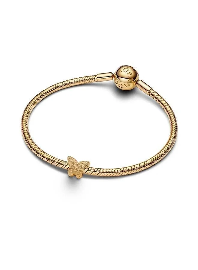 Pandora Gold Textured Butterfly Mini Charm for Women | Best Price UAE