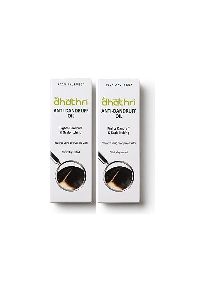 Dhathri Anti-Dandruff Oil - 100ml Pack of 2 | Herbal Hair Oil for Itchy Scalp | Ayurvedic Treatment for Men and Women - Image 1