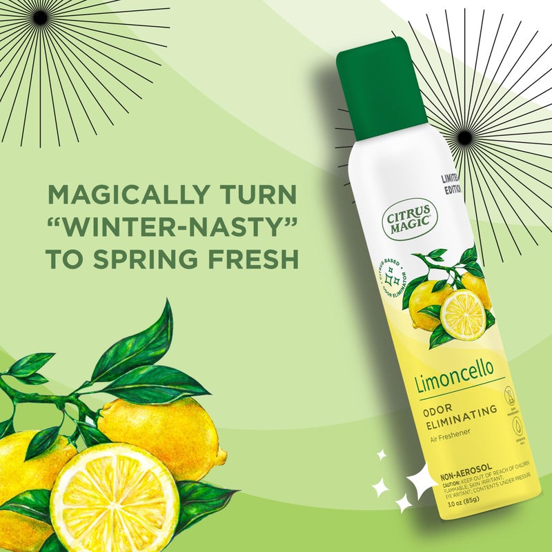 Citrus Magic رذاذ معطر للجو من سيتروس ماجيك، إصدار محدود، يقضي على الروائح، ليمونسيلو، 3 أونصات، عبوة من 3 - Image 2