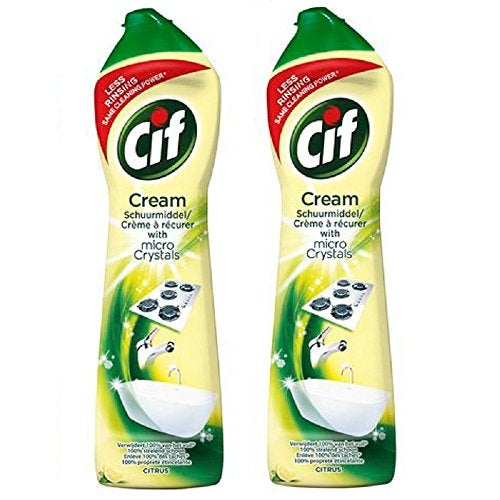 Cif Multi Purpose Cleaner with Cream and Micro Crystals Lemon, 500 ml - Pack of 2 [Packaging might vary] - Image 5