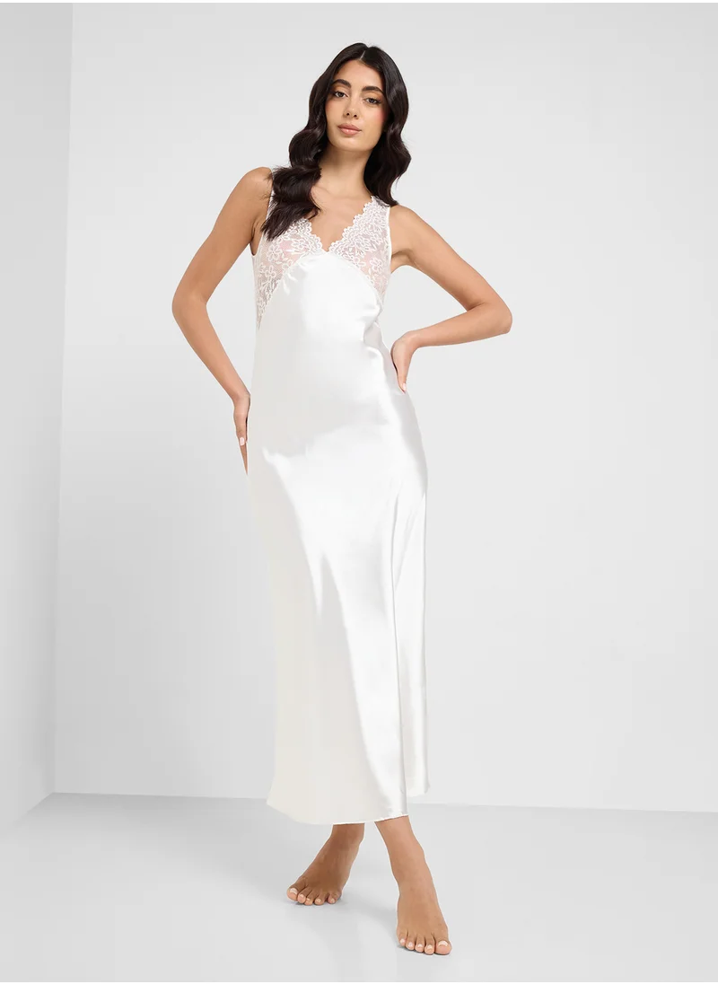 ELLA Nigh Dress With Lace Trims