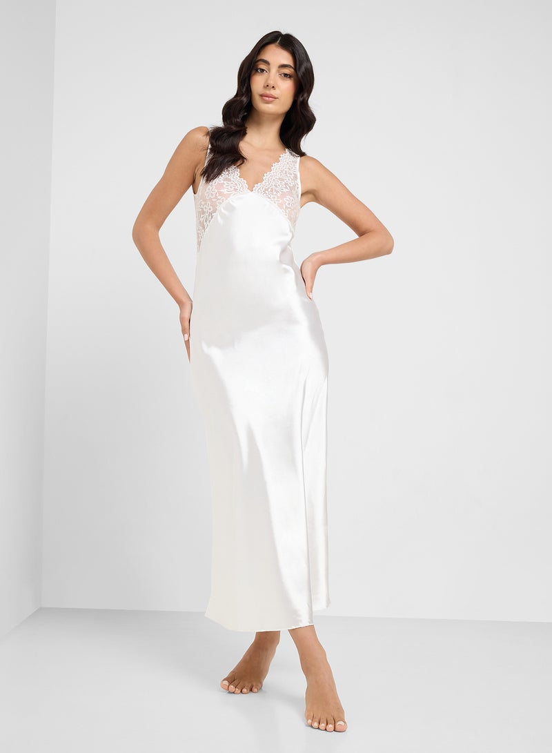 ELLA Nigh Dress With Lace Trims  - Image 1
