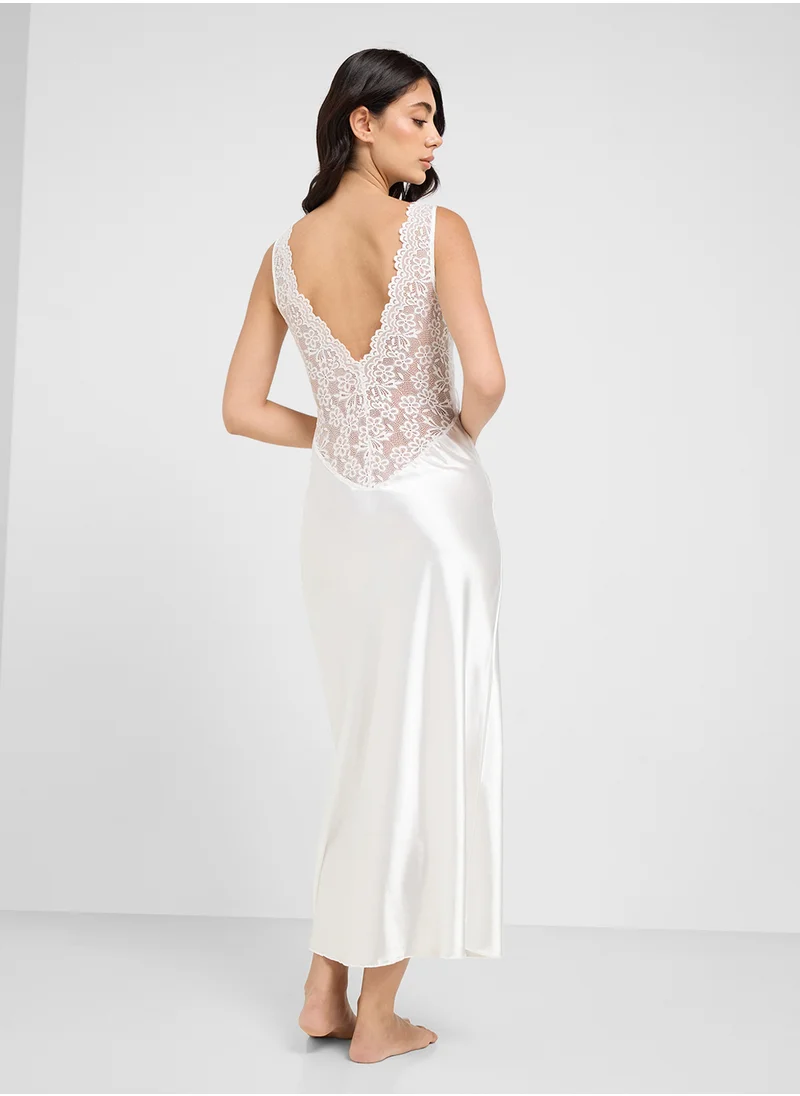 ELLA Nigh Dress With Lace Trims