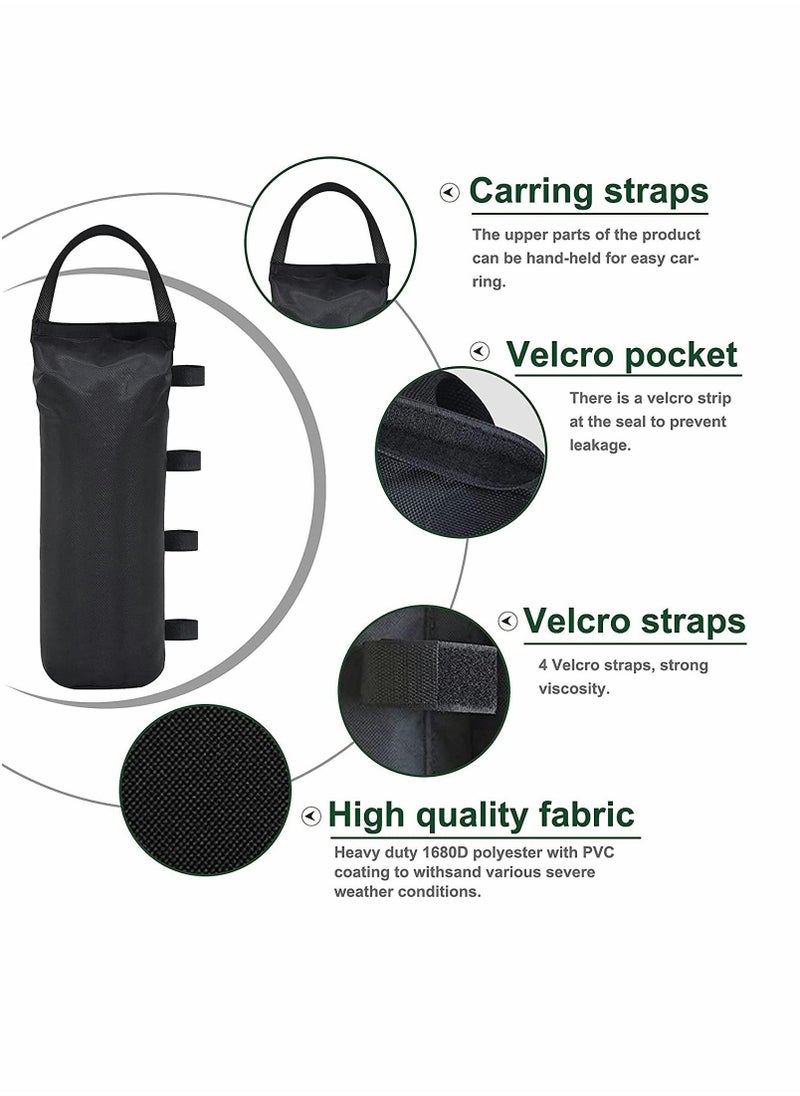 Generic 112 LBS Extra Large Pop up Canopy Weights Sand Bags for Ez Pop up Canopy Tent Outdoor Instant Canopies, 4-Pack,Black (Without Sand) Dark Black  - Image 3