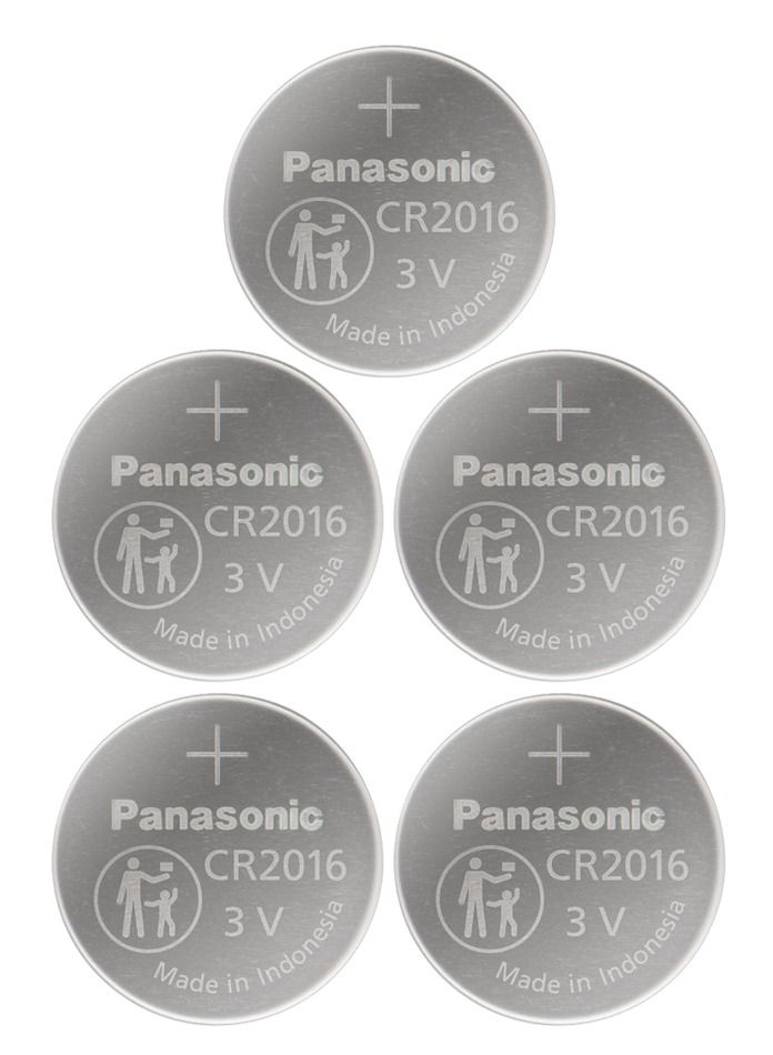 Panasonic CR 2016 Lithium Coin Battery Pack of 5 - Image 1