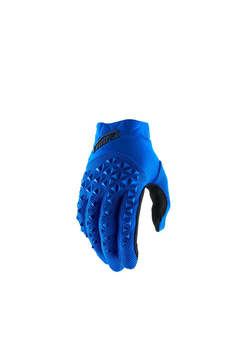 100 % Pure - Pair of Full Finger Protective Racing Gloves, Blue - Image 1