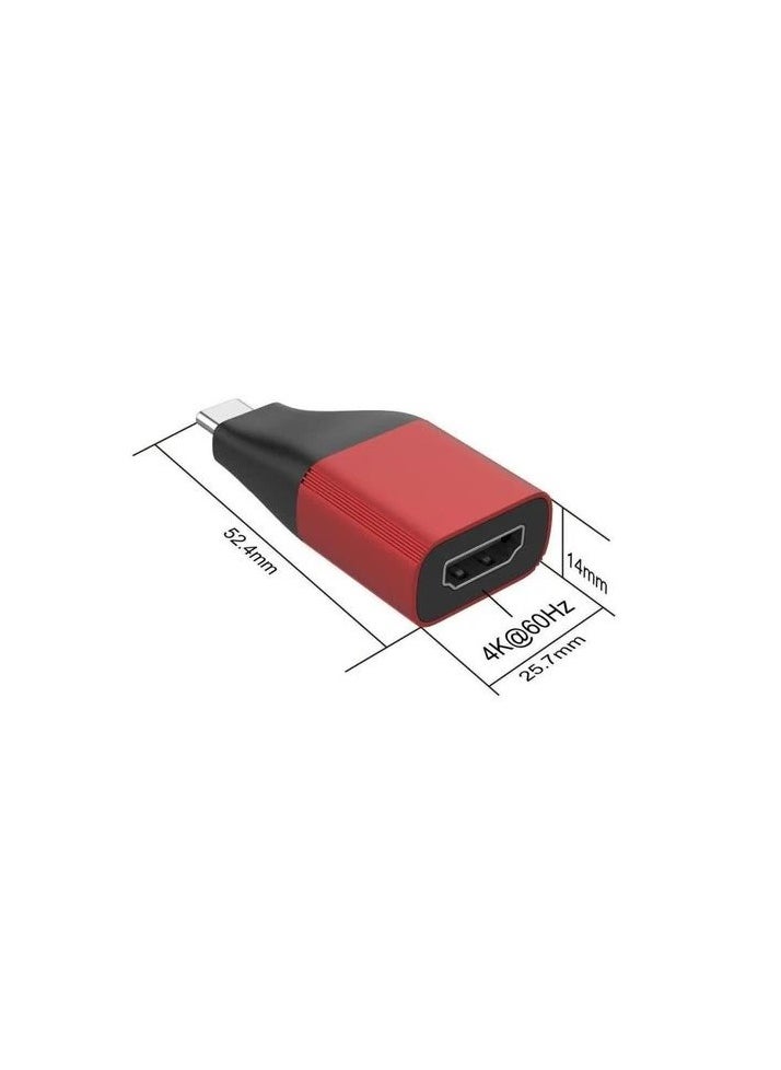 ProOne - ProOne USB C to HDMI Adapter 4K 60Hz, Type C Thunderbolt 3 Male to HDMI 2.0 Female Adapter Compatible with MacBook Pro, MacBook Air, iPad Pro, Pixelbook, XPS, Galaxy, and More - Image 1