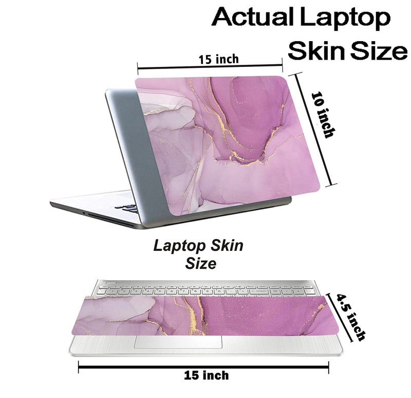 Inkykart Marbel D12 Top+Wrist Pad Vinyl Laptop Skin/Sticker/Cover for 15 to 15.6 Inches Laptops Laminated-Removable-HD Quality Compatible for Hp-Dell-Sony-Lenovo-Asus etc.(15x10 Inches) - Image 3