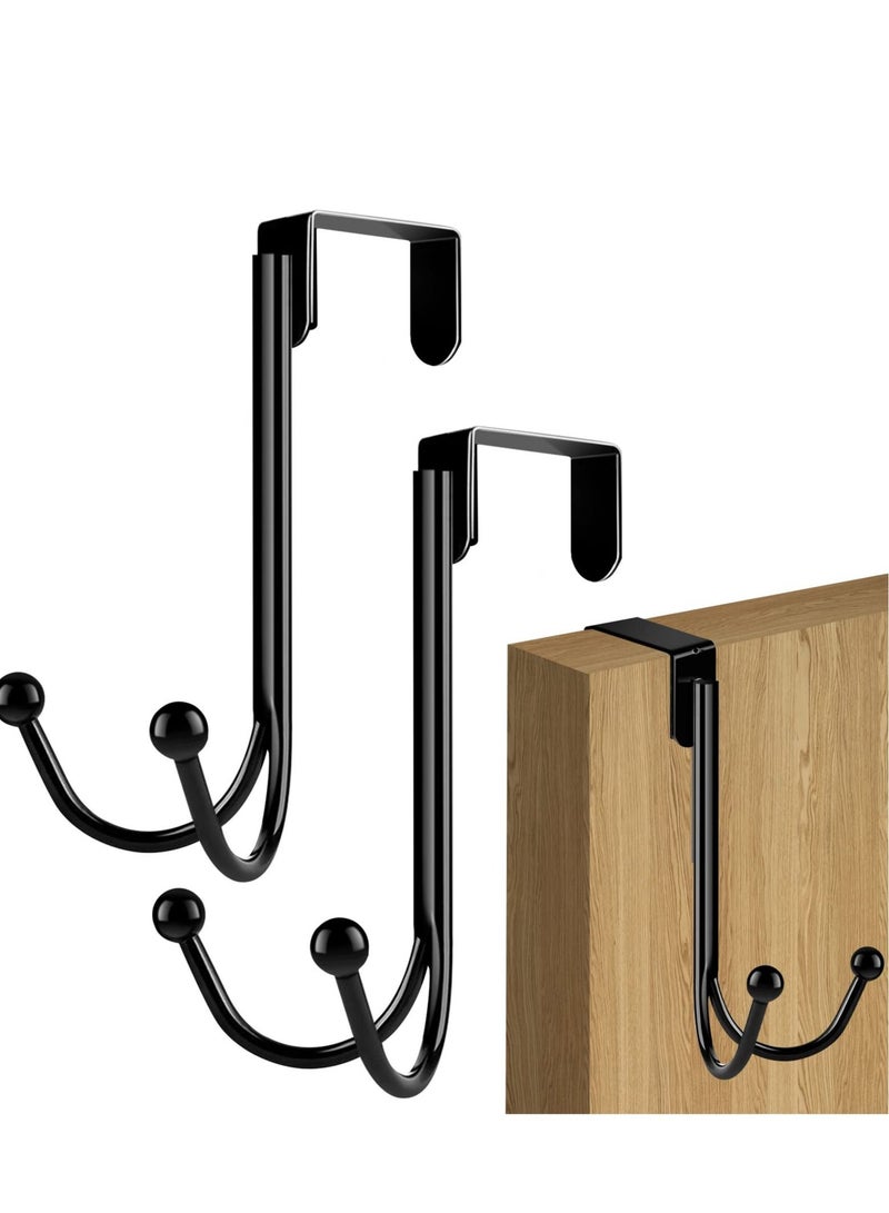 Over Door Hanger Hook Coat Towel Stainless Steel Vintage Hooks Hanging Storage Rack for Hat Bag Jacket Cabinet Clothes, and Decoration Wreath - Image 1
