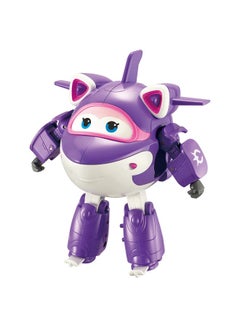 SUPER WINGS 5'' Transforming Supercharged Crystal Airplane Toys Action Figure ; Season 4 ; Airplane To Robot ; Birthday Gift For 3 4 5 Year Old Boys And Girls ; Toy Plane Vehicle For Kids Blue  - Image 2