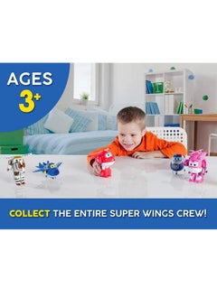 SUPER WINGS 5'' Transforming Supercharged Crystal Airplane Toys Action Figure ; Season 4 ; Airplane To Robot ; Birthday Gift For 3 4 5 Year Old Boys And Girls ; Toy Plane Vehicle For Kids Blue  - Image 4