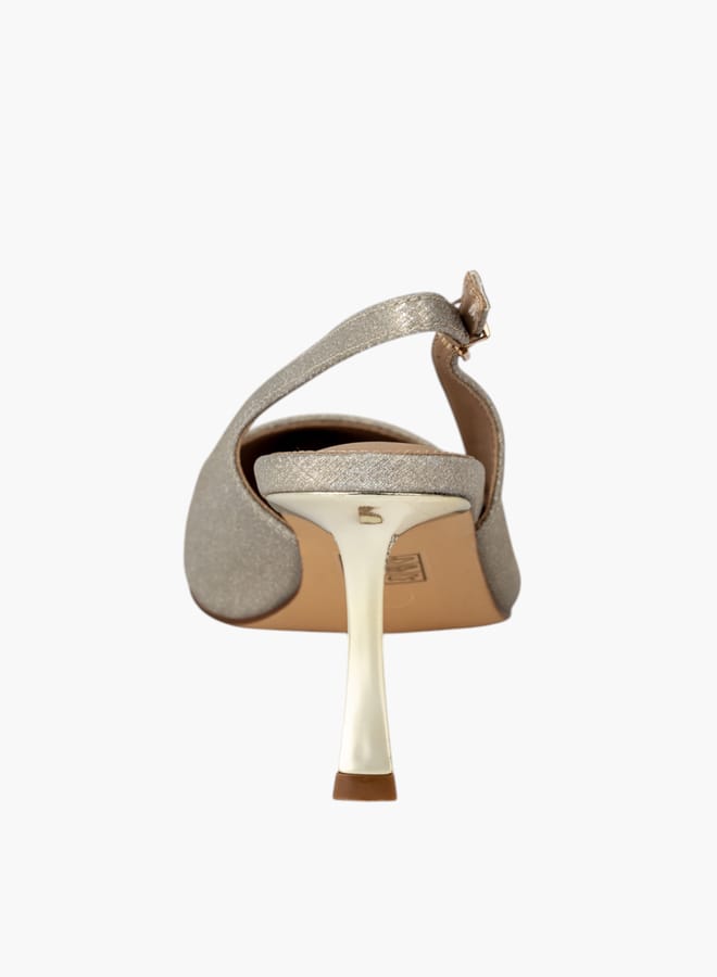 Flora Bella By Shoexpress Womens Textured Slingback Shoes With Stiletto Heels - Image 5