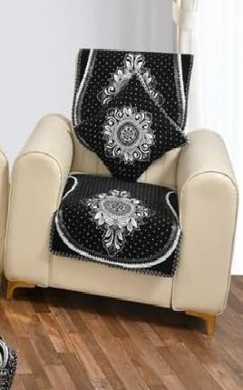 Laying Style™ Diwan Set of 8 Pieces Combo with Sofa Covers for Living Room 5 Seater and Center Table Cover - Image 5