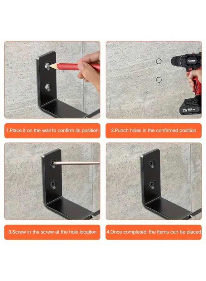 6pcs Heavy Duty Stainless Steel Wall Hooks 2 6 Ton Capacity Black Gold Garage Storage - Image 3