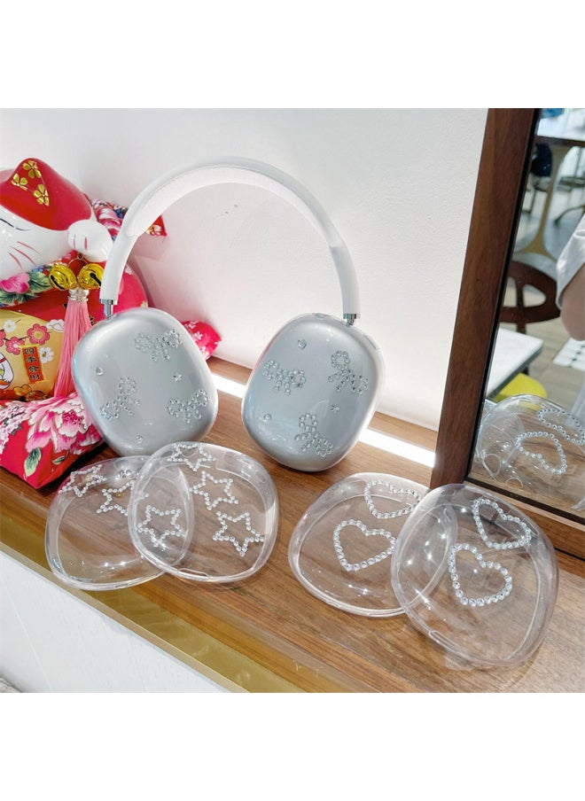 Generic - Flash Diamond Love Star For Apple Airpods Max Protective Case Headset Headset Protective Case Airpods-Color:Flash Diamond Bow-Applicable Models:Airpods MAX - Image 1