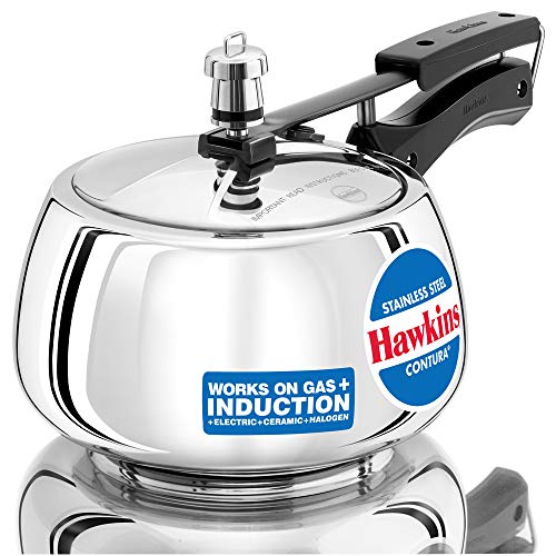Hawkins 3 Litre Contura Pressure Cooker, Stainless Steel Inner Lid Cooker, Handi Cooker, Induction Cooker, Silver (SSC30) - Image 1