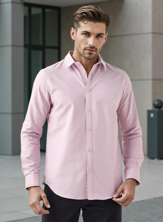 سبلاش فيڤ قميص أكسفورد بقصة ضيقة وياقة