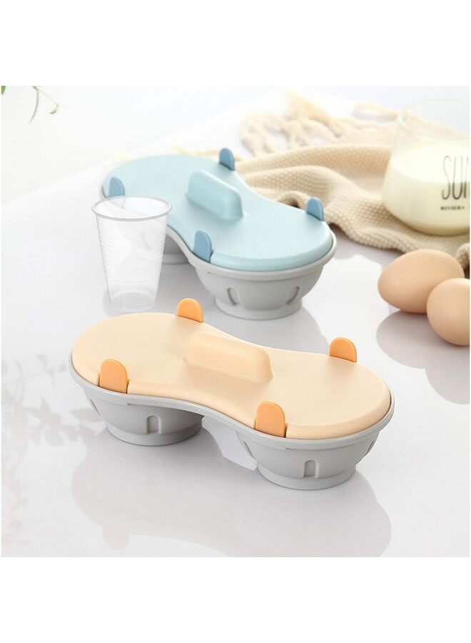 Egg Poacher Microwavable with Measure Cup Dishwashable, Egg Maker Poached Kitchen Gadget (Orange) - Image 4