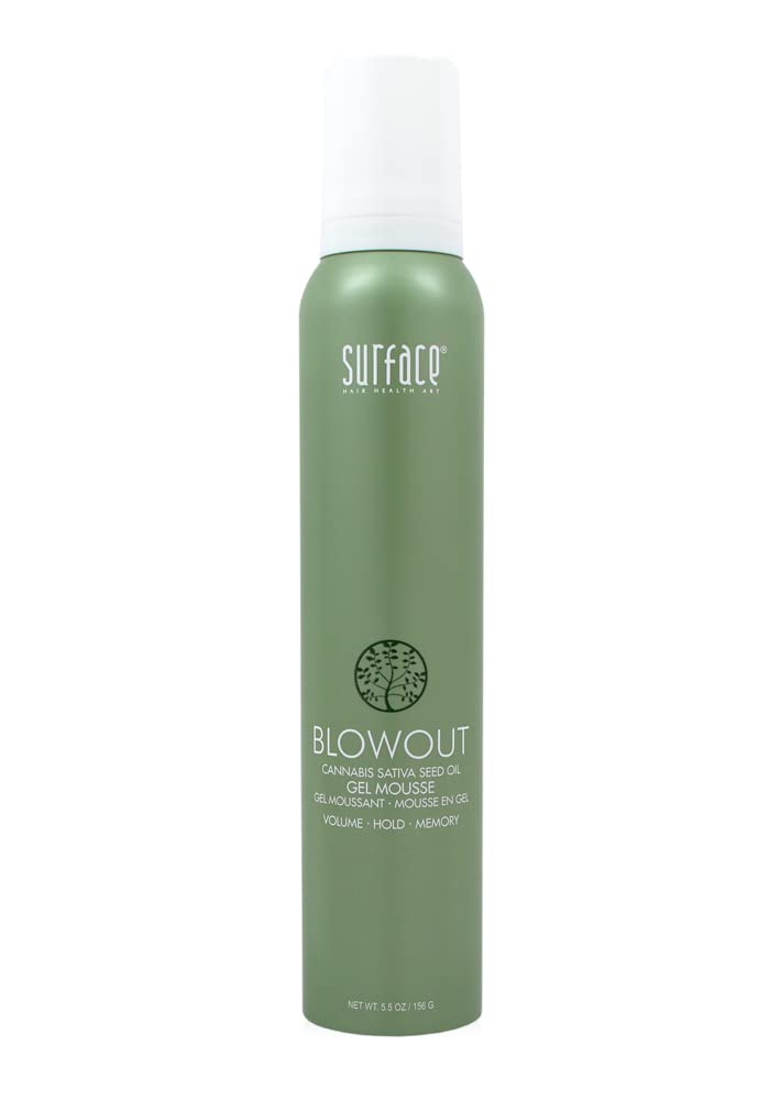 SURFACE Hair Blowout Gel Mousseâ€“ Organic Ingredients for Women and Men, Heat-Resistant with Babassu Oil for Longer Lasting Blowouts - 5.5 fl oz - Image 1