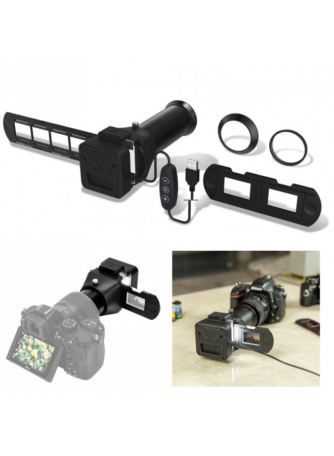 Kiorafoto Film Digitizing Adapter Set with LED Light Replaces Nikon ES-2 Convert 35mm Negative Film & Slide to Digital Photos Images for Canon Sony Nikon Lens - Image 1