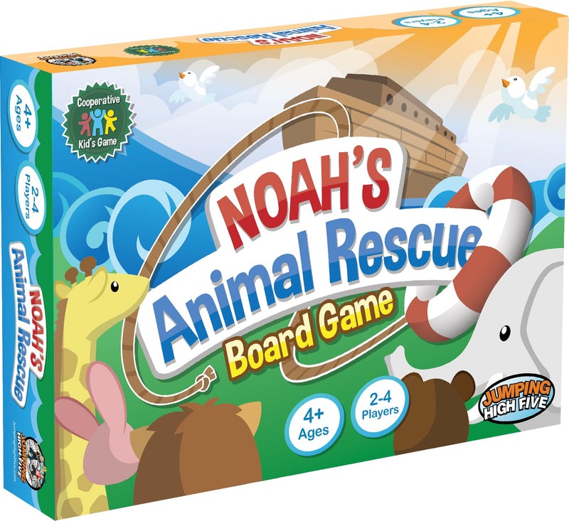 Jumping High Five Noahs Animal Rescue  Cooperative Noahs Ark Animal Bible Story Board Game for Kids Ages 4 No Reading Required and Easy to Learn Perfect for Family Game Night - Image 2