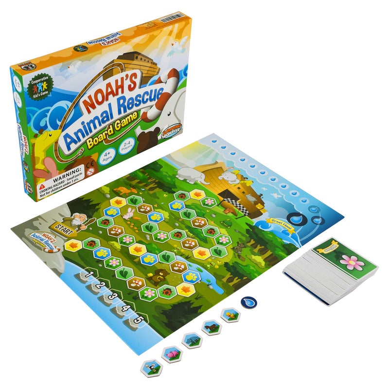 Jumping High Five Noahs Animal Rescue  Cooperative Noahs Ark Animal Bible Story Board Game for Kids Ages 4 No Reading Required and Easy to Learn Perfect for Family Game Night - Image 3