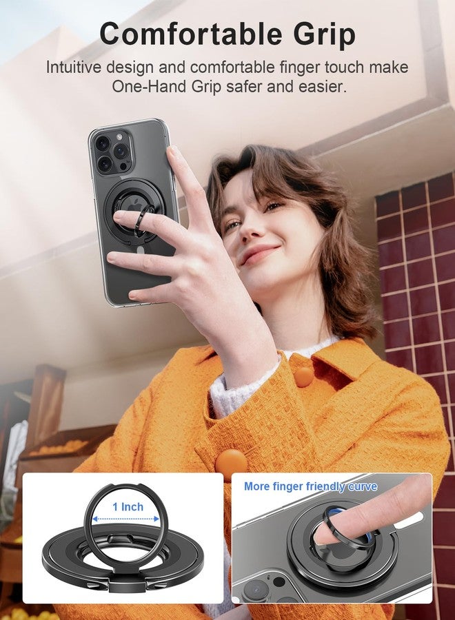 EWA MagOne Replaceable Metal Inner Ring, Removable Magnetic Ring Holder Loop Grip, Compatible with MagOne Ultra, Magone Lite 2nd Gen-Black, MG205R-R-BLK - Image 2