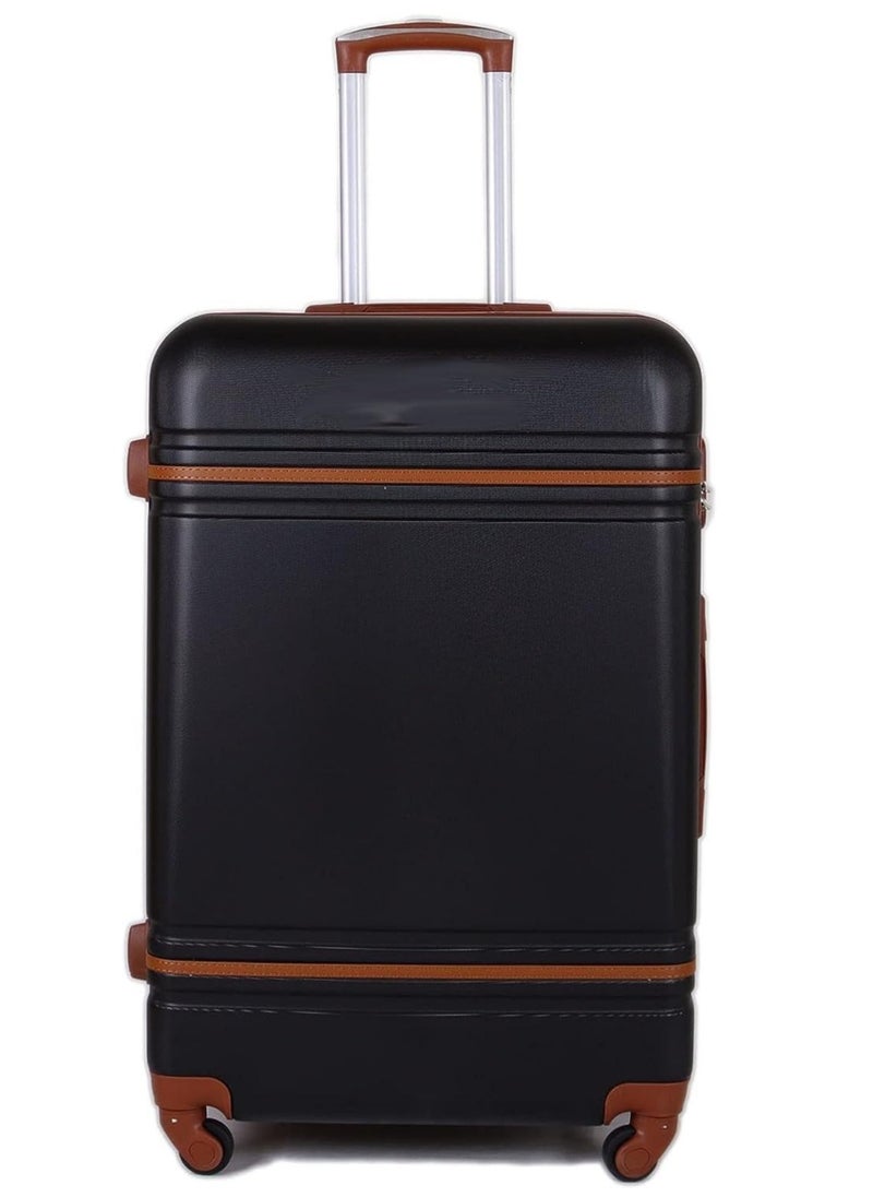 Suitcase Set of Hard Shell Luggage Set With Spinner Wheels & 3 Digit Number Lock-Set of 4 pcs Trolley Bags and (20/24/28/32/14 Inches) (BLACK)
