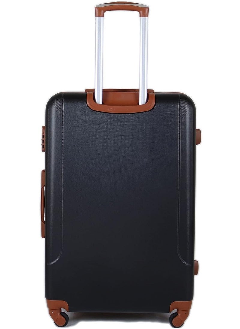 Suitcase Set of Hard Shell Luggage Set With Spinner Wheels & 3 Digit Number Lock-Set of 4 pcs Trolley Bags and (20/24/28/32/14 Inches) (BLACK)