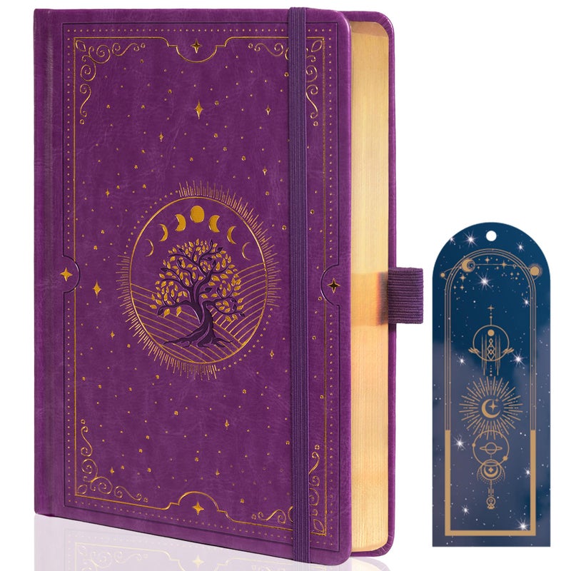 TIEFOSSI Tree of Life Journal, A5 Lined Journal for Women Men, Aesthetic Notebook with 316 Numbered Pages, Hardcover Vegan Leather Journals with Bookmark, 100 GSM Thick Paper - Image 1