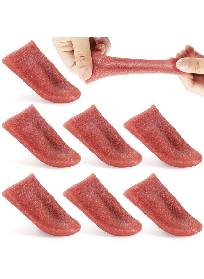 UPlama 7Pack Halloween Fake Tongue False Tongue Horrific Tongue Prop Tricks Tongue Toys,Prop Tricks Tongue Toys,Realistic Fake Tongue - Image 1