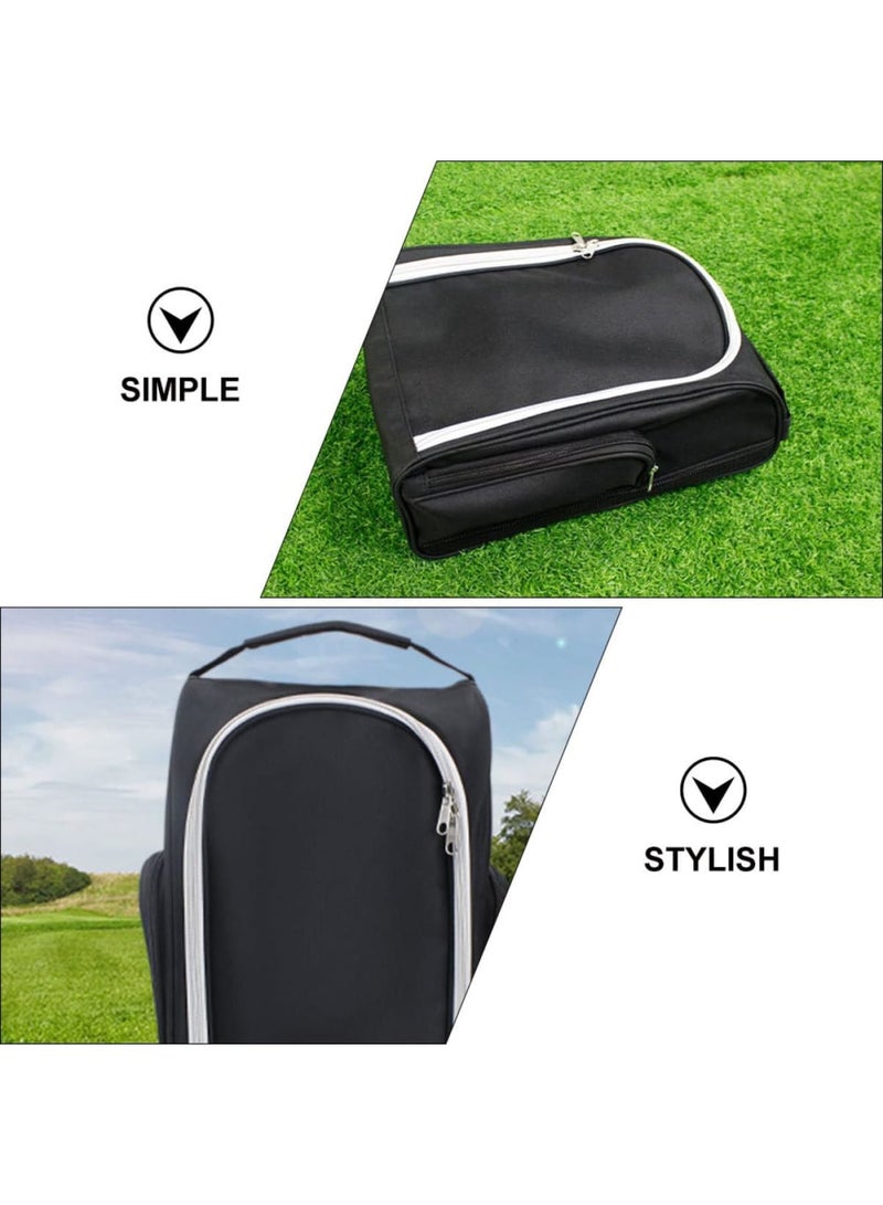 Barakah Golf Shoe Bag, Large Capacity，Multi-Use Storage Organizer, Zippered Travel Footwear Holder, Portable Lightweight Toiletry Pouch, Folding Design for Shoes, Apparel, and Accessories (Black) - Image 4