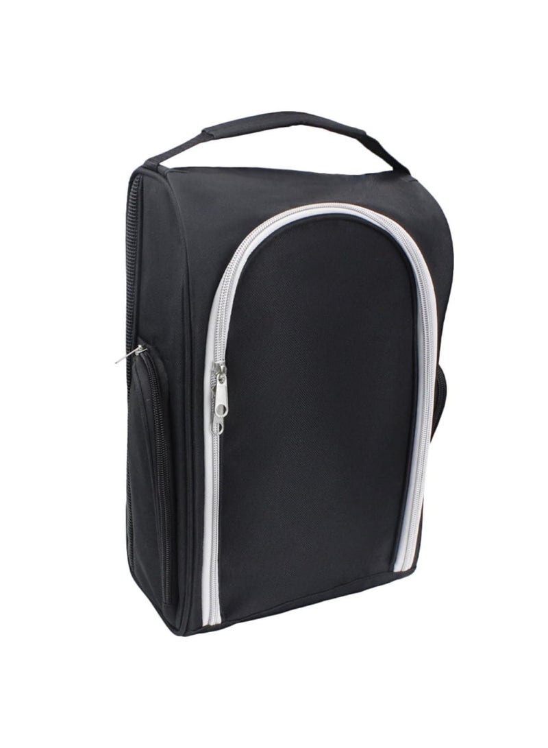 Barakah Golf Shoe Bag, Large Capacity，Multi-Use Storage Organizer, Zippered Travel Footwear Holder, Portable Lightweight Toiletry Pouch, Folding Design for Shoes, Apparel, and Accessories (Black) - Image 1