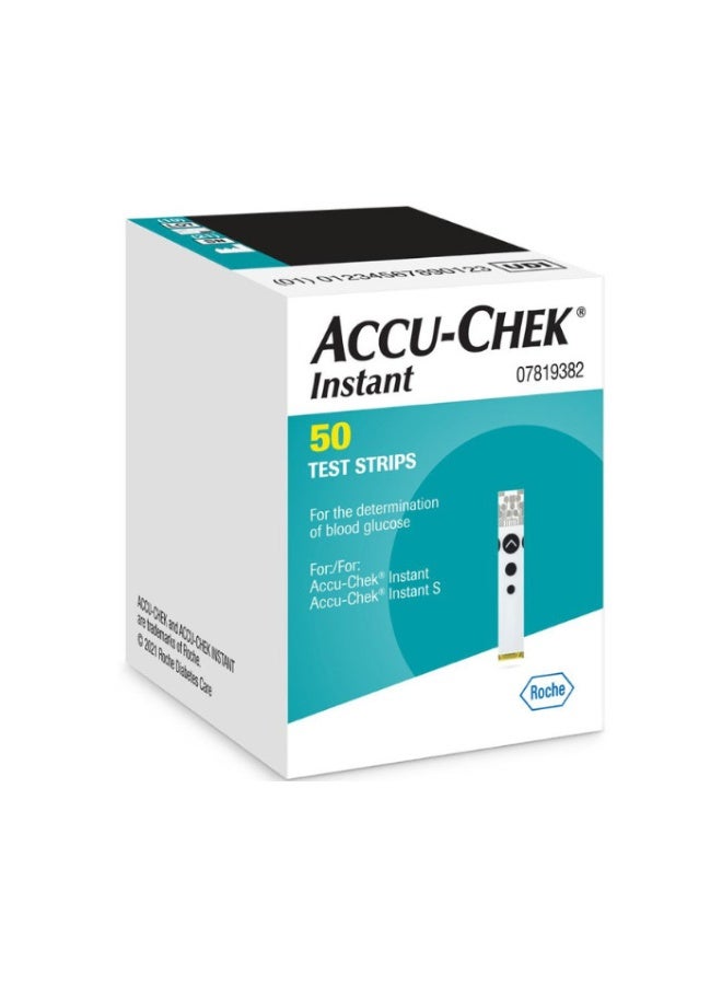 أكوا تشيك أنستانت شرائط أكيو-تشيك الفورية لاختبار نسبة السكر في الدم لمرضى السكري، عبوة من 50 شريطًا - Image 2