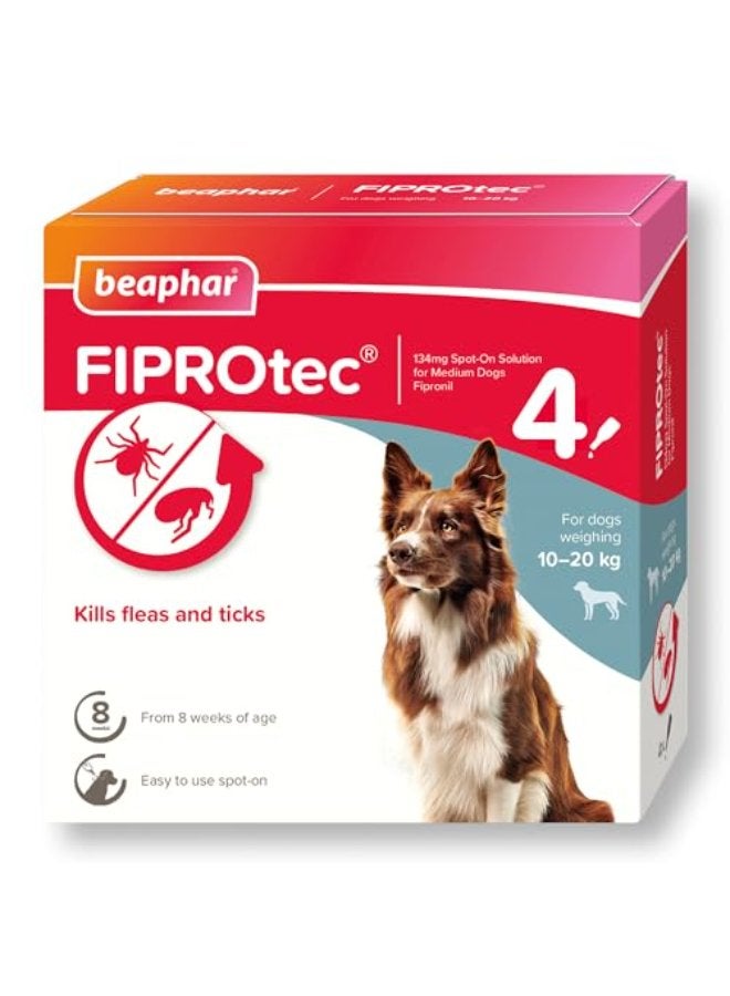 Beaphar Fiprotec Spot-On For Medium Dog, 4 Pipette - Image 2