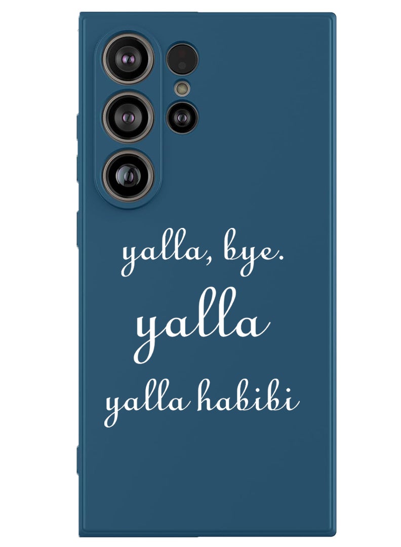 Theodor Protective Slim Fit Case Liquid Silicone Cover with Full Body Protection Anti-Scratch Shockproof Case For Samsung Galaxy S25 Ultra (Blue) - Yalla-01 - White - Image 1