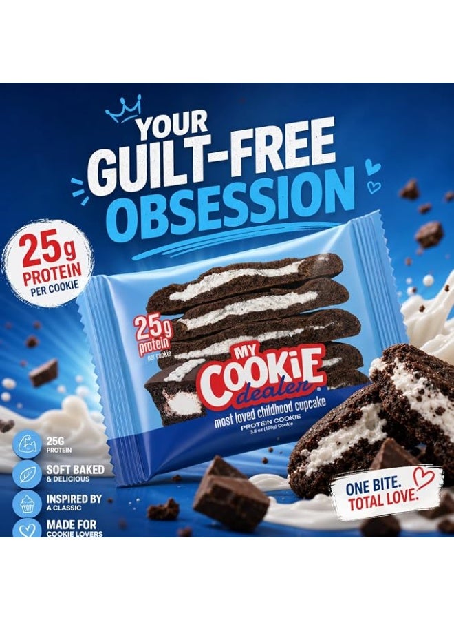 RAW Nutrition My Cookie Dealer High Protein Cookie – Childhood Cupcake Flavor | 25g Protein, Soft-Baked & Guilt-Free Healthy Snack (108g) - Image 2