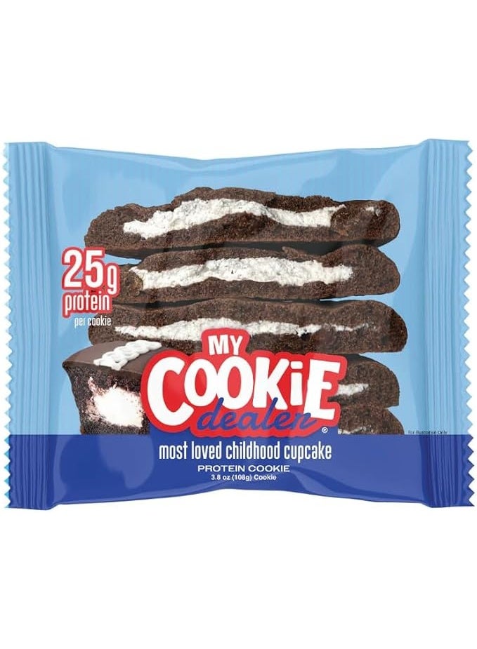 RAW Nutrition My Cookie Dealer High Protein Cookie – Childhood Cupcake Flavor | 25g Protein, Soft-Baked & Guilt-Free Healthy Snack (108g) - Image 1