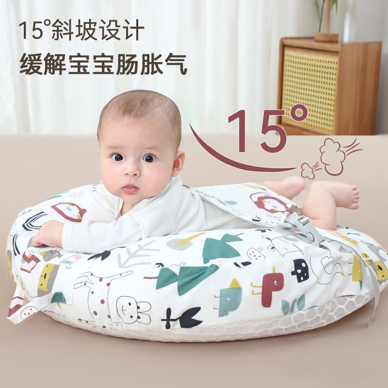 Baby Anti-Spitting Slope Pad Baby Anti-Overflow Milk Choking Slope Pillow Neonatal Lying Feeding Artifact Lactation Pillow - Image 2
