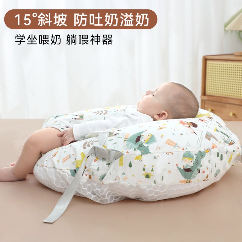 Baby Anti-Spitting Slope Pad Baby Anti-Overflow Milk Choking Slope Pillow Neonatal Lying Feeding Artifact Lactation Pillow - Image 3