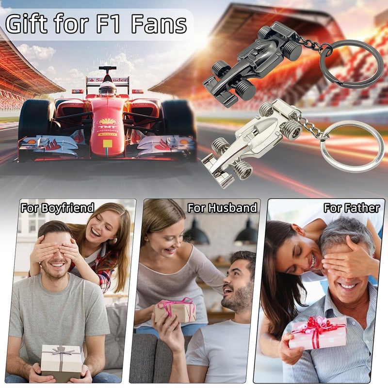 SQUISHCO F1 Merchandise Keychain, F1 Racing Car Design Key Chain, Stylish and Durable F1 Keychain Gift for Men Friends Daily Use - Image 2
