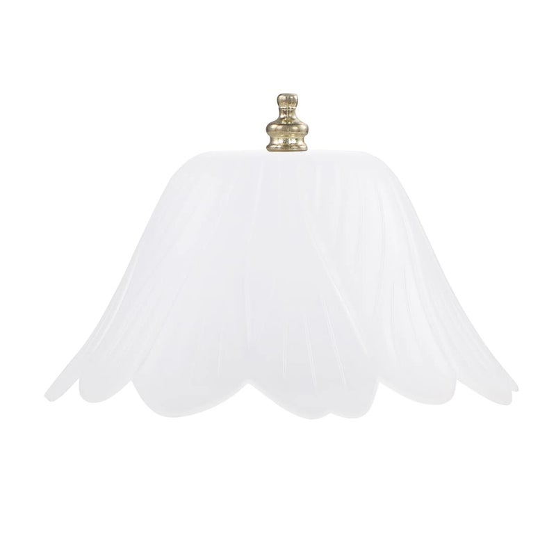 Aspen Creative 28003-15-2, Clip-on Tulip Shade in White Finish, 8" Diameter x 4" Height, 2 Pack - Image 3