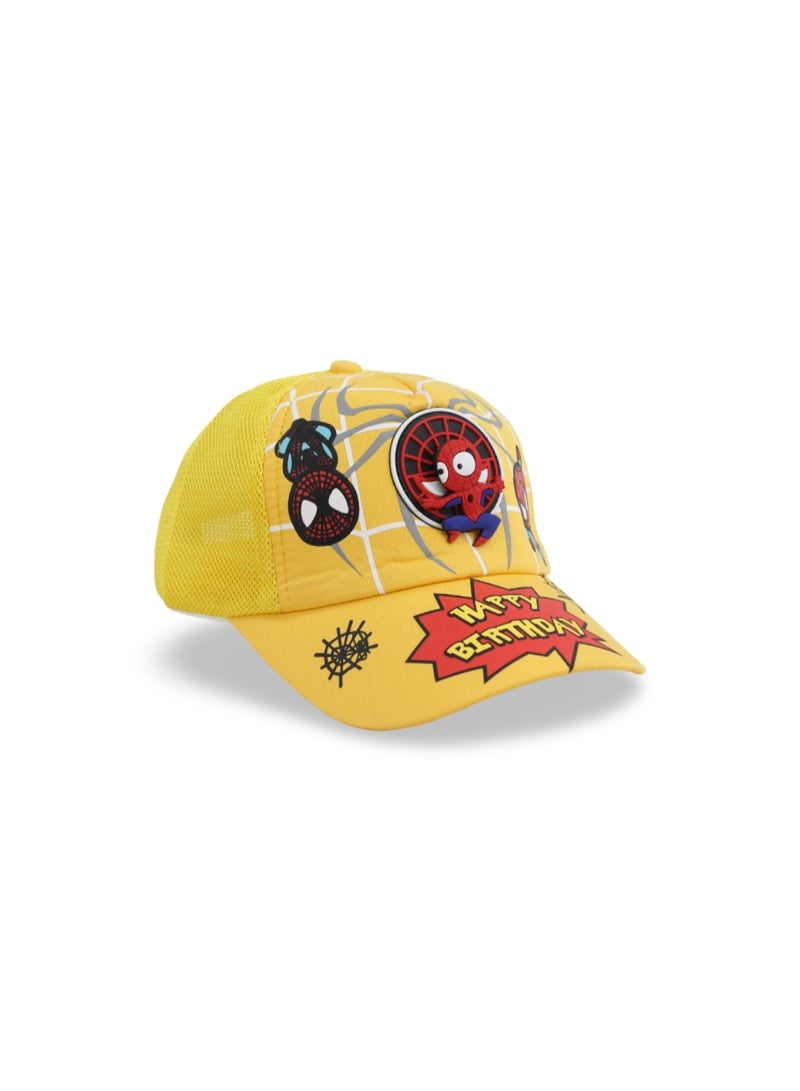 Fancy Boys Cotton Cap – Spider Design - Image 1