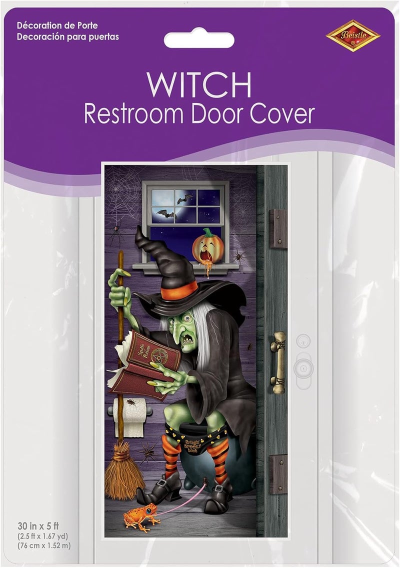 Beistle Witch Restroom Door Cover - Halloween Party Accessory - Image 4