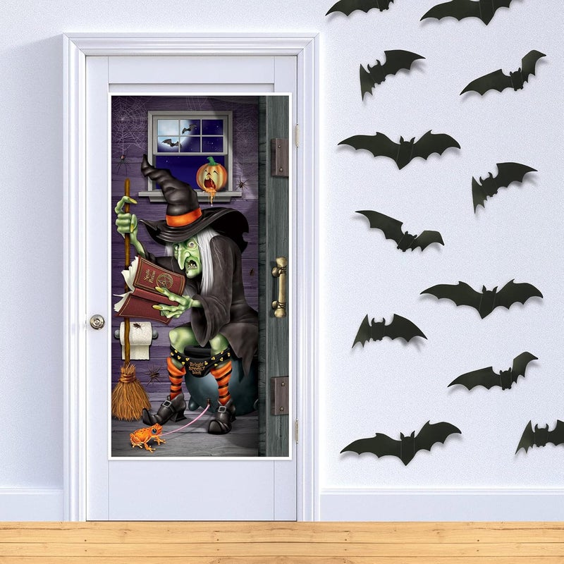 Beistle Witch Restroom Door Cover - Halloween Party Accessory - Image 3