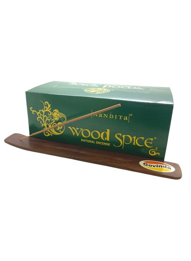 Govinda Incense Stick Holder Bundle With Nandita Wood Spice Incense Sticks 12 Boxes X 15 Grams - Image 2