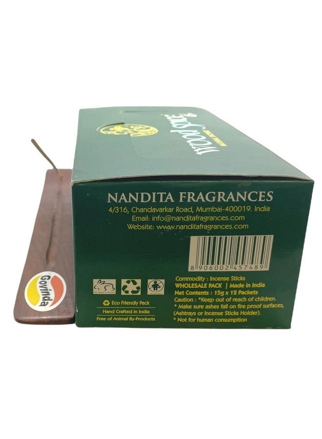 Govinda Incense Stick Holder Bundle With Nandita Wood Spice Incense Sticks 12 Boxes X 15 Grams - Image 4